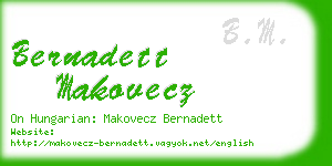 bernadett makovecz business card